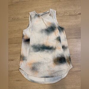 Lululemon‎ Sculpt Tank Top Spray Camo Silver Blue Multi